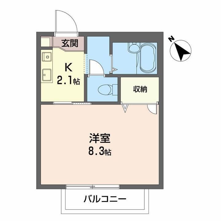 CASA安宅 B棟の間取り