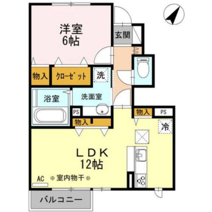 神奈川県相模原市中央区弥栄1(アパート)の賃貸物件の間取り