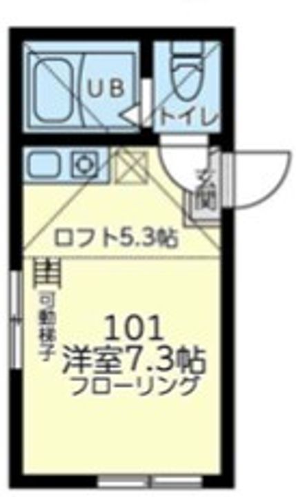 神奈川県横浜市中区西竹之丸(アパート)の賃貸物件の間取り