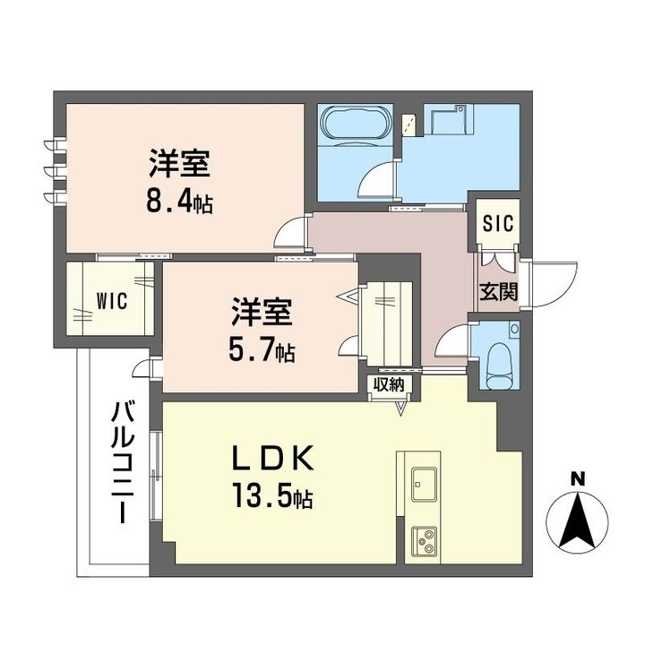 フェリビエ品濃町の間取り