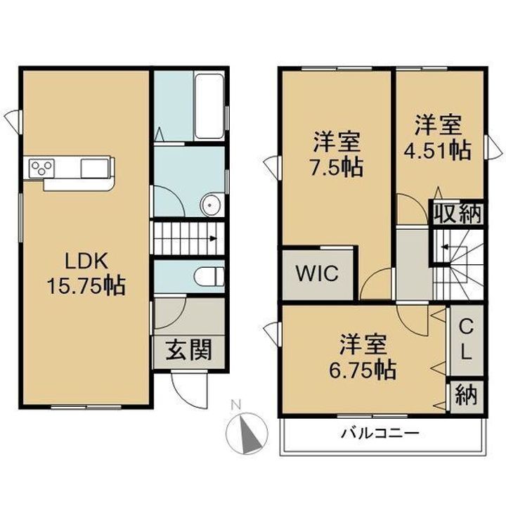 三重県鈴鹿市北堀江2(一戸建)の賃貸物件の間取り