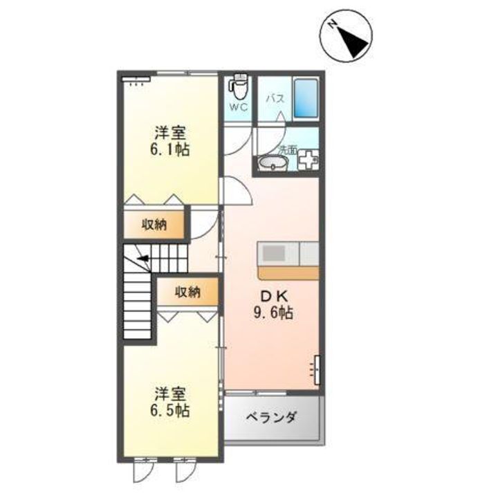 福島県いわき市常磐下船尾町馬渡(アパート)の賃貸物件の間取り