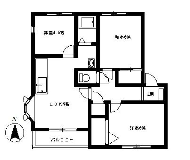 アドザックス・ラフィネB号棟の間取り