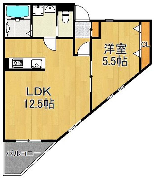 神奈川県横浜市鶴見区岸谷2(アパート)の賃貸物件の間取り