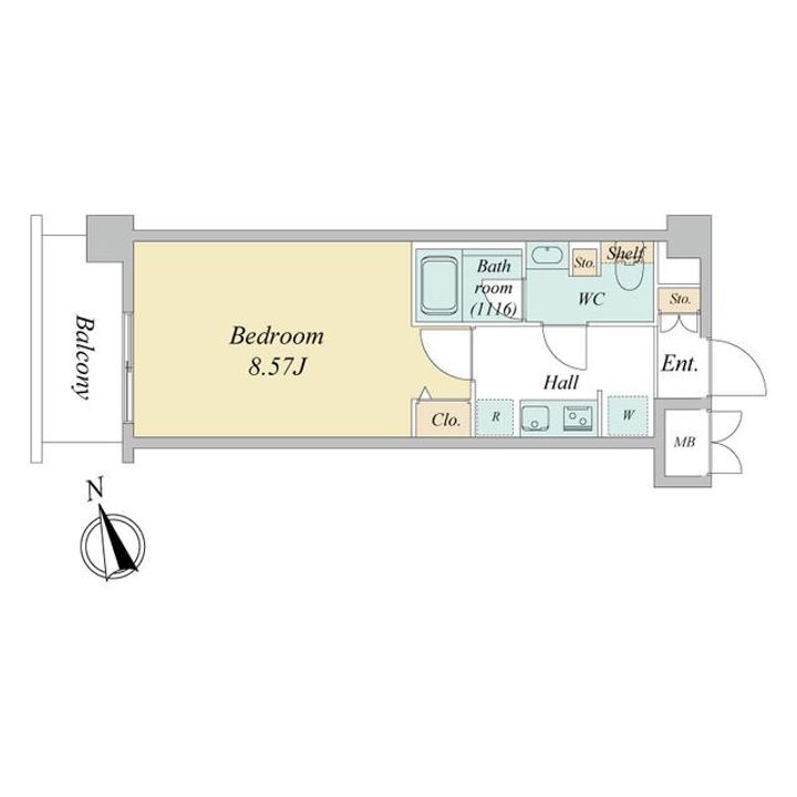 東京都立川市羽衣町1(マンション)の賃貸物件の間取り