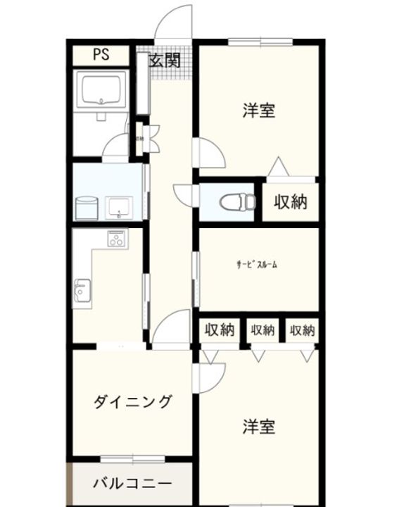 群馬県高崎市下和田町2(マンション)の賃貸物件の間取り