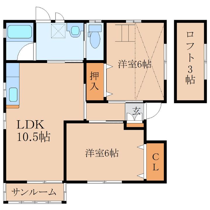 鹿児島県鹿屋市上谷町(一戸建)の賃貸物件の間取り