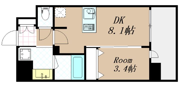 エステムコート梅田・天神橋IVステーションフロントの間取り
