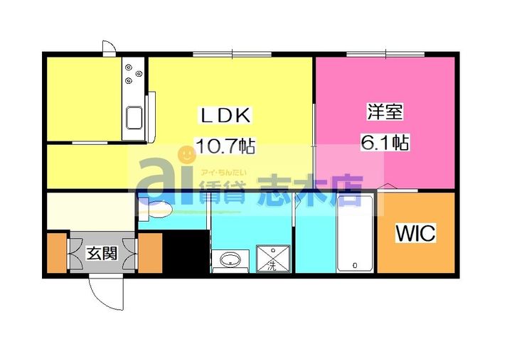 埼玉県新座市中野1(アパート)の賃貸物件の間取り
