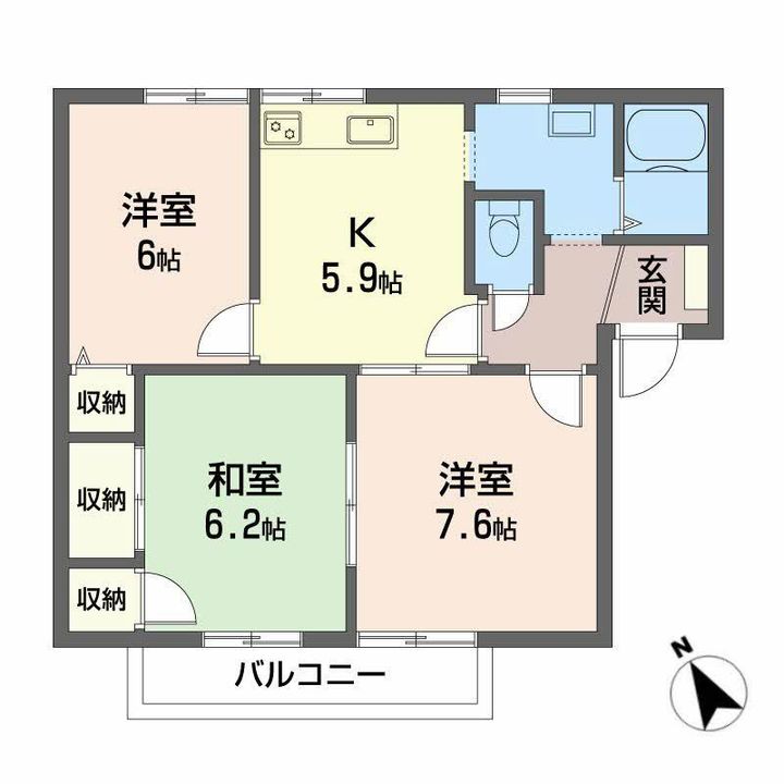 ディアス千原 2の間取り
