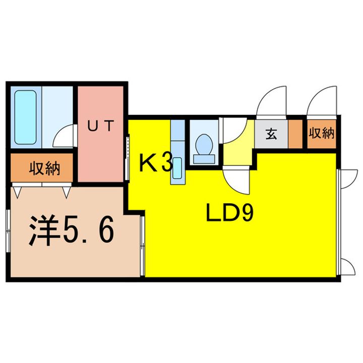 クレア大町Aの間取り