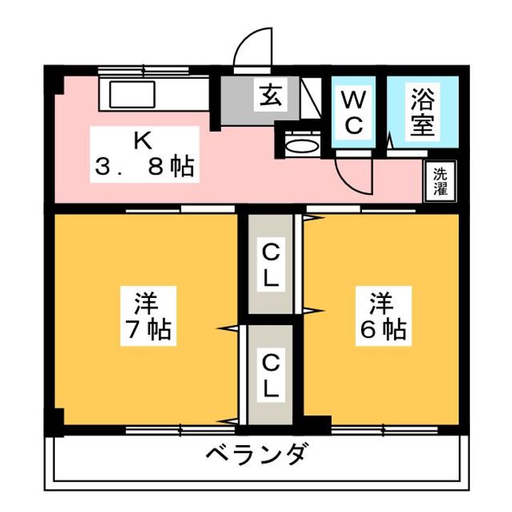 グリーンコート平田の間取り