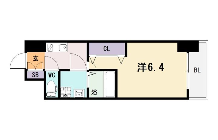 大阪府東大阪市小阪1(マンション)の賃貸物件の間取り
