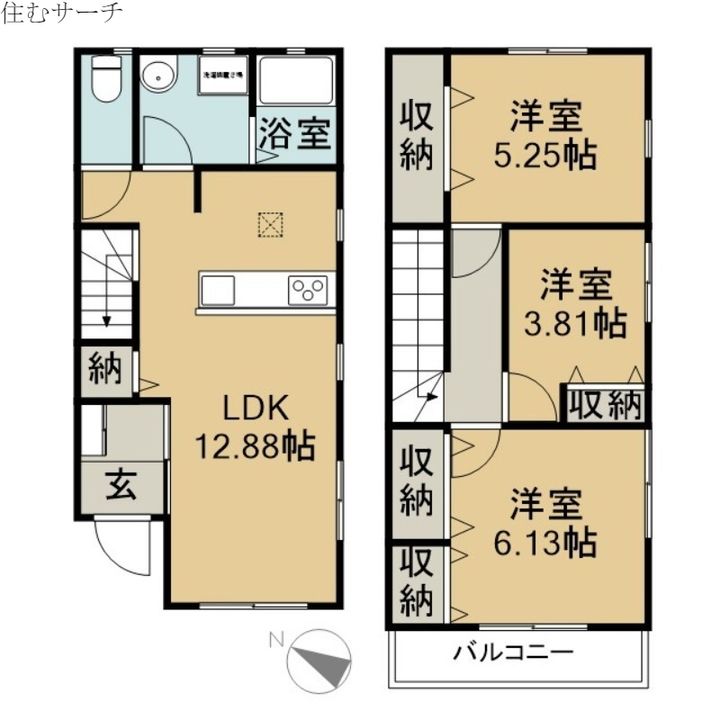 三重県鈴鹿市長太旭町4(一戸建)の賃貸物件の間取り