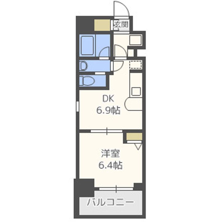 エステムコート心斎橋EASTⅡラヴァンツァの間取り