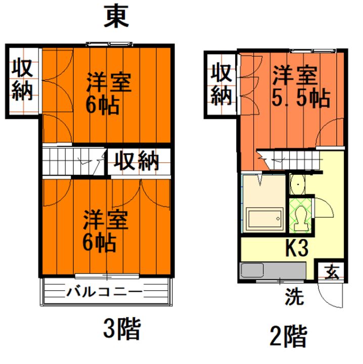 東京都足立区大谷田2(アパート)の賃貸物件の間取り