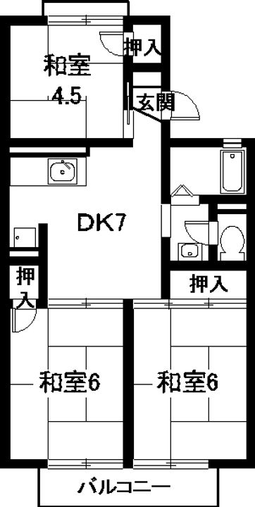 セジュール宮下の間取り