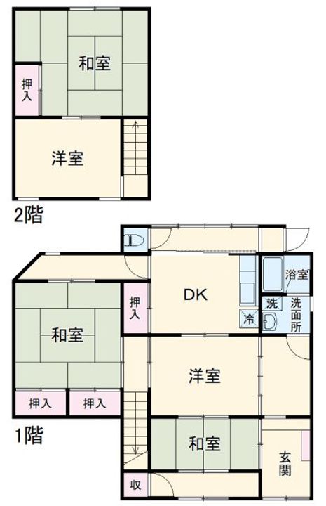 静岡県島田市稲荷3(一戸建)の賃貸物件の間取り