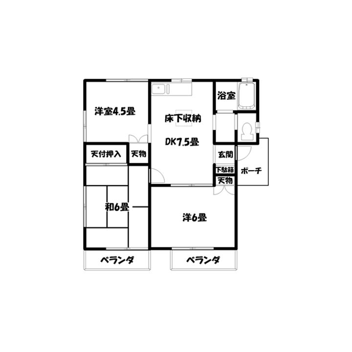 神奈川県横浜市鶴見区北寺尾6(アパート)の賃貸物件の間取り