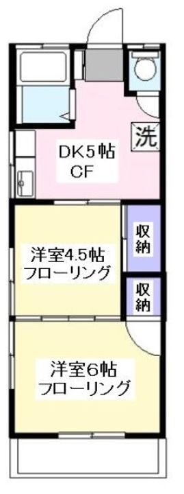 東京都中野区江原町3(アパート)の賃貸物件の間取り