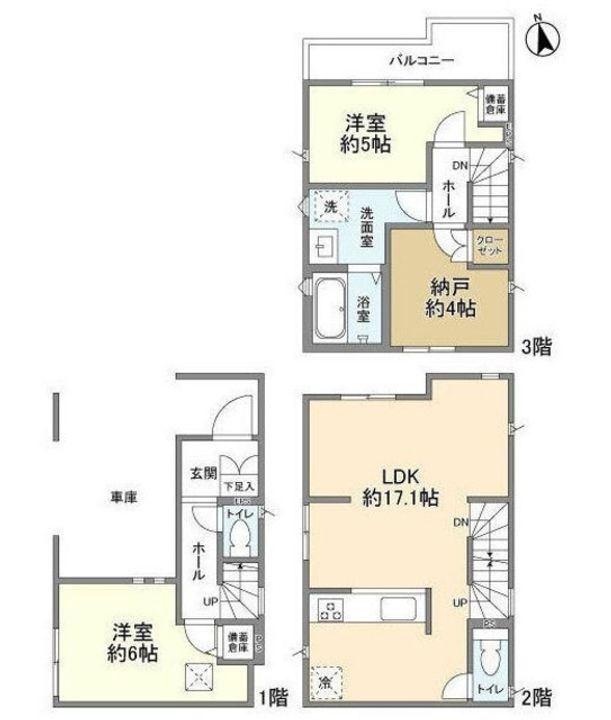 神奈川県川崎市高津区諏訪3(一戸建)の賃貸物件の間取り