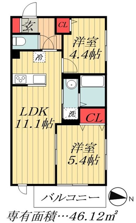 東京都江戸川区篠崎町7(アパート)の賃貸物件の間取り