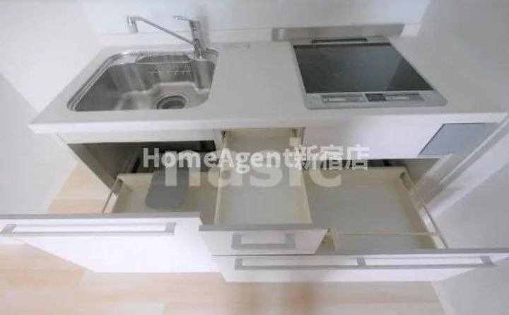 神奈川県川崎市幸区鹿島田1(マンション)の賃貸物件のキッチン