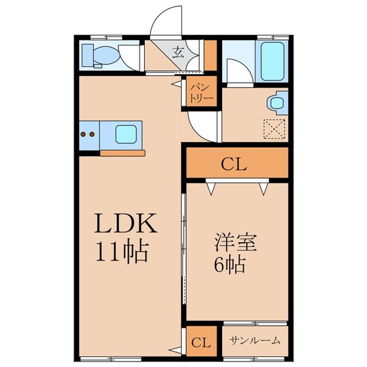 メイツ郷之原 A棟の間取り