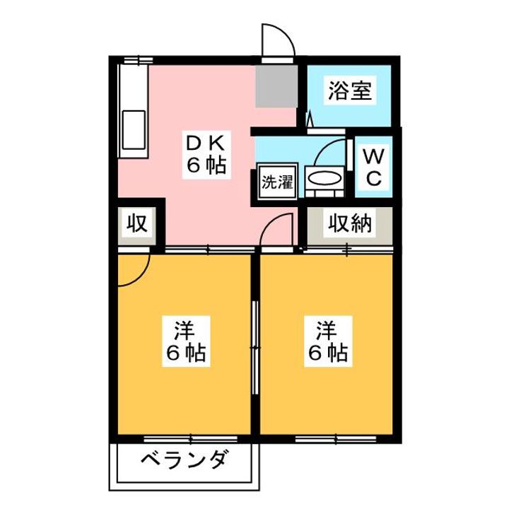 ジュネス92 A棟の間取り