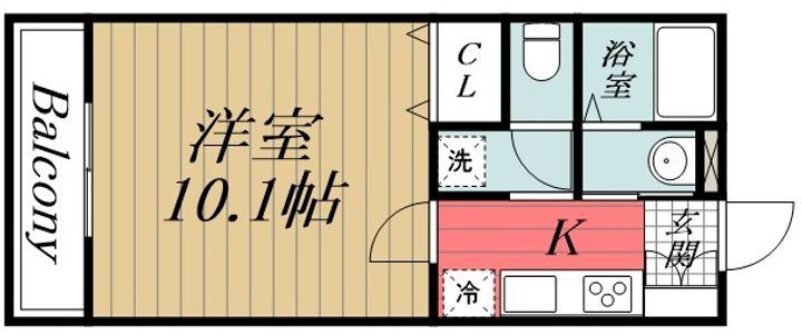 千葉県千葉市中央区新宿1(アパート)の賃貸物件の間取り