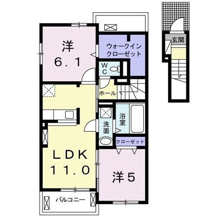 ル・シエル Aの間取り