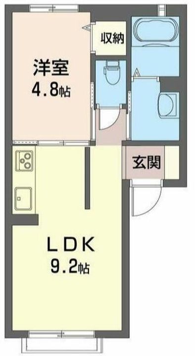 群馬県前橋市高井町1(アパート)の賃貸物件の間取り