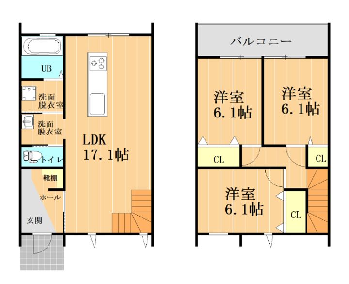 熊本県熊本市東区画図東2(一戸建)の賃貸物件の間取り