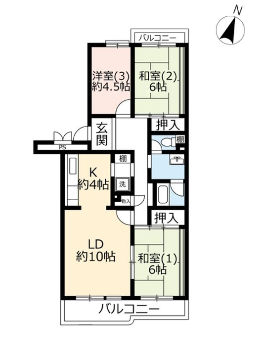 URパークタウン若宮の間取り