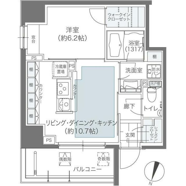 東京都文京区本郷2(マンション)の賃貸物件の間取り