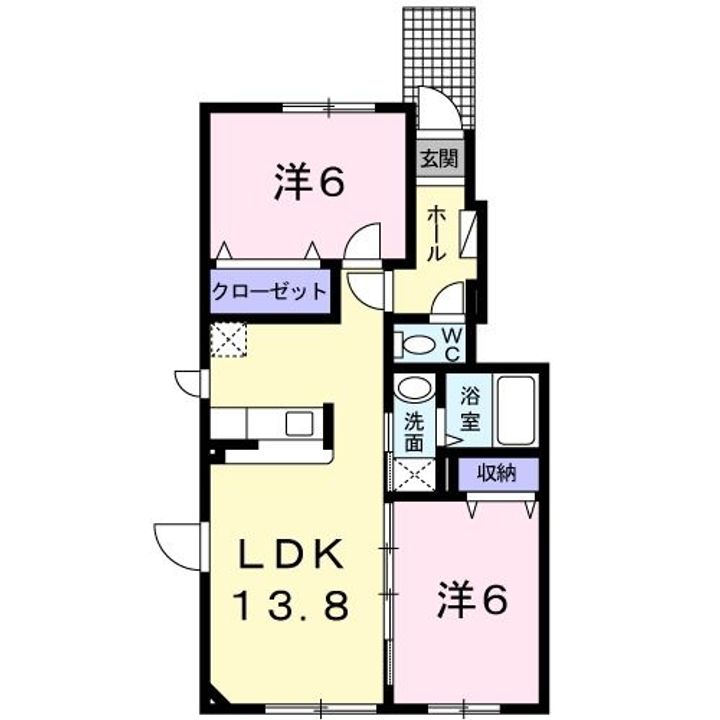 Villa 佐藤 Eの間取り