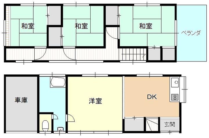 山口県宇部市松山町3(一戸建)の賃貸物件の間取り