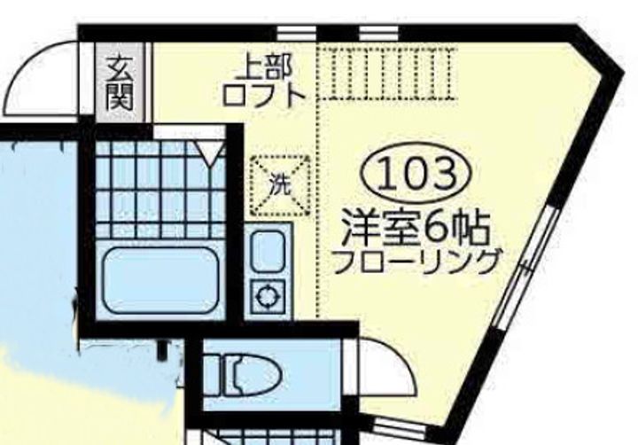 神奈川県横浜市神奈川区大口仲町(アパート)の賃貸物件の間取り