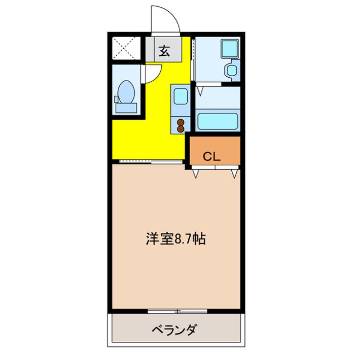 岐阜県大垣市禾森町3(アパート)の賃貸物件の間取り