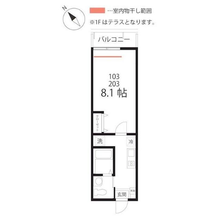ハーミットクラブハウス弘明寺II(仮)の間取り