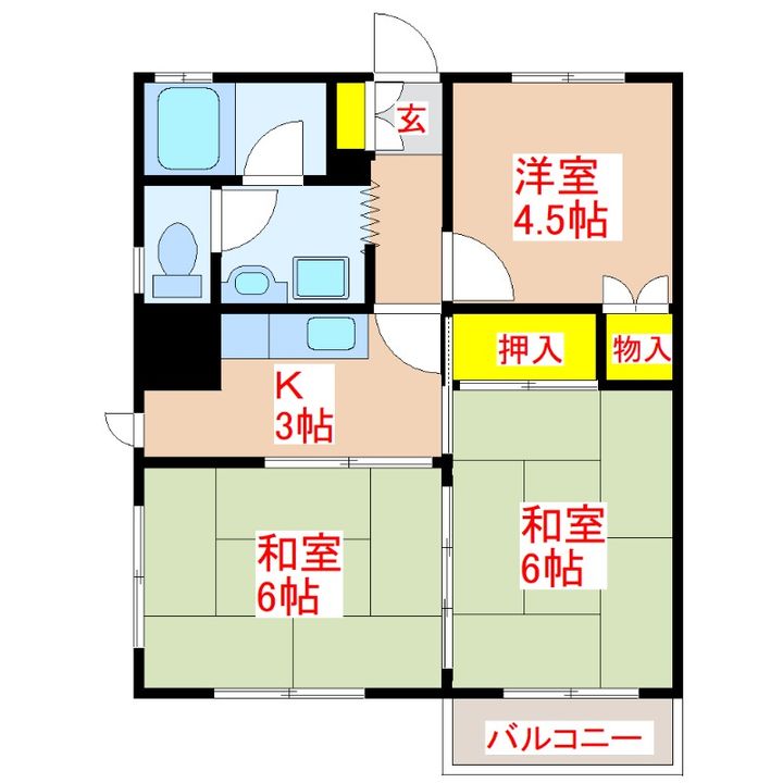コーポつたの間取り