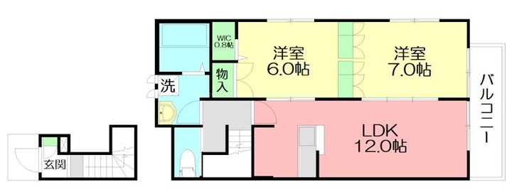 神奈川県藤沢市大庭(マンション)の賃貸物件の間取り