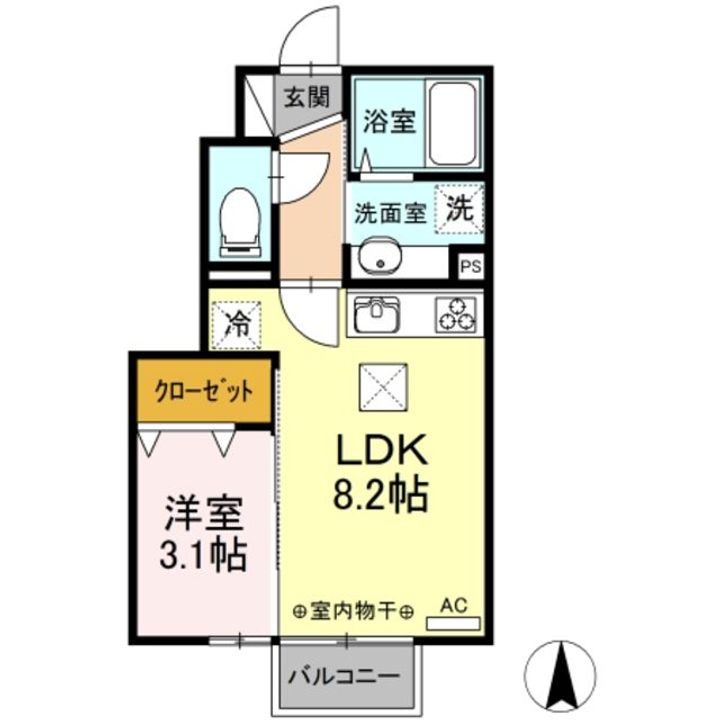 福島県郡山市並木1(アパート)の賃貸物件の間取り