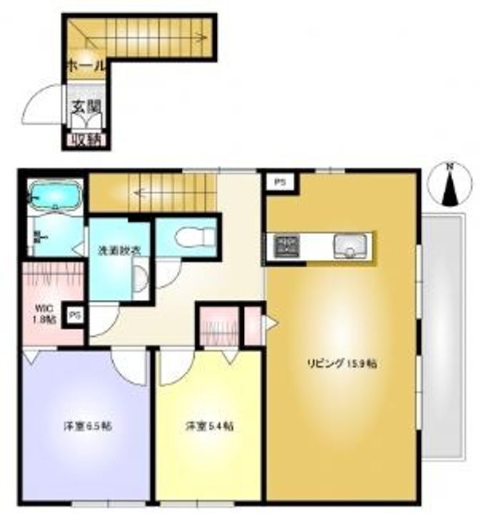 岡山県倉敷市安江の賃貸アパートの間取り