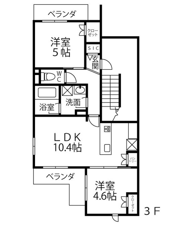 ベルシャンメゾンの間取り
