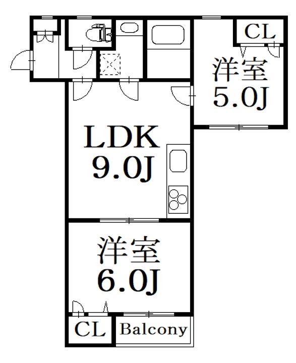 東京都中野区中野1(マンション)の賃貸物件の間取り
