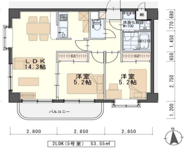 フォレスト愛子の間取り