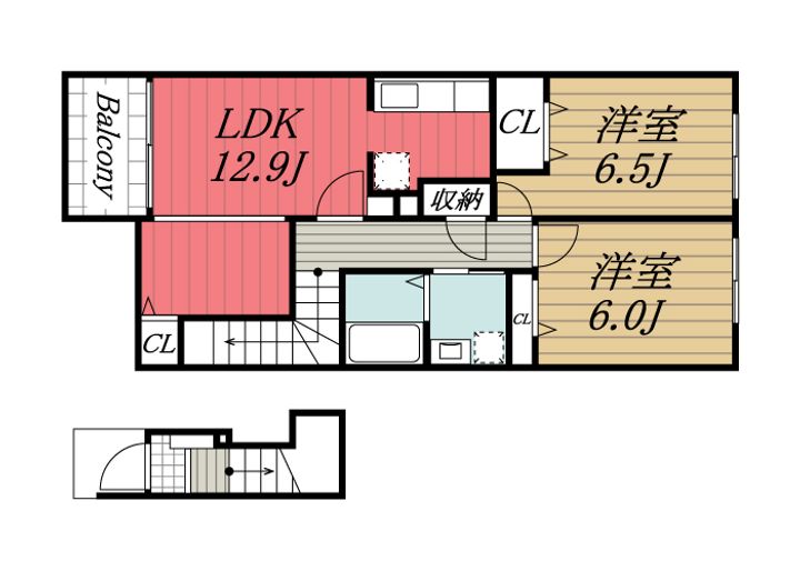 千葉県千葉市緑区誉田町1(アパート)の賃貸物件の間取り