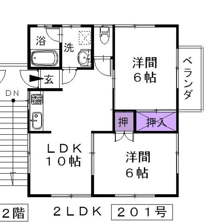 岡岳パインコーポの間取り