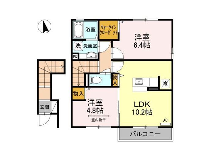 サニーハイツ花棚A棟の間取り